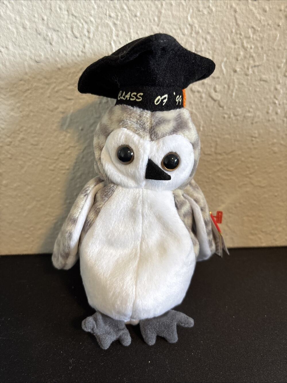 Vintage 1999 ty Beanie Baby Wiser Class of '99 Owl Plush - DOB June 4, 1999
